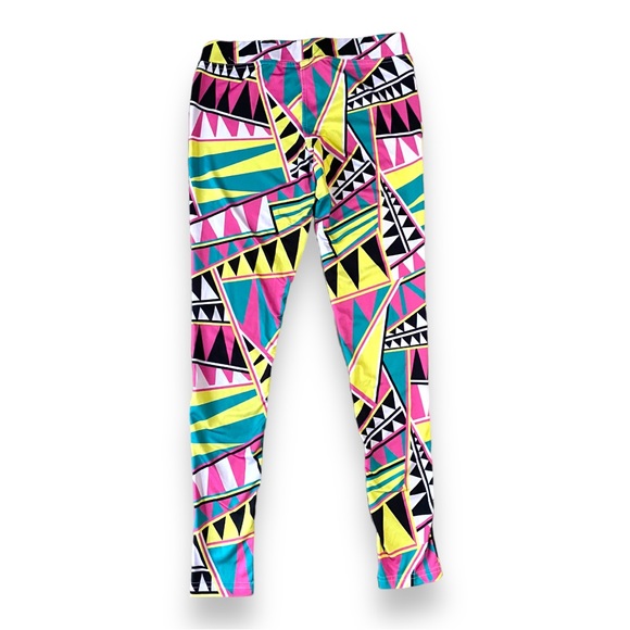 TIPSY ELVES 90’s Theme Athletic Workout Spandex Leggings Tights - Picture 5 of 5